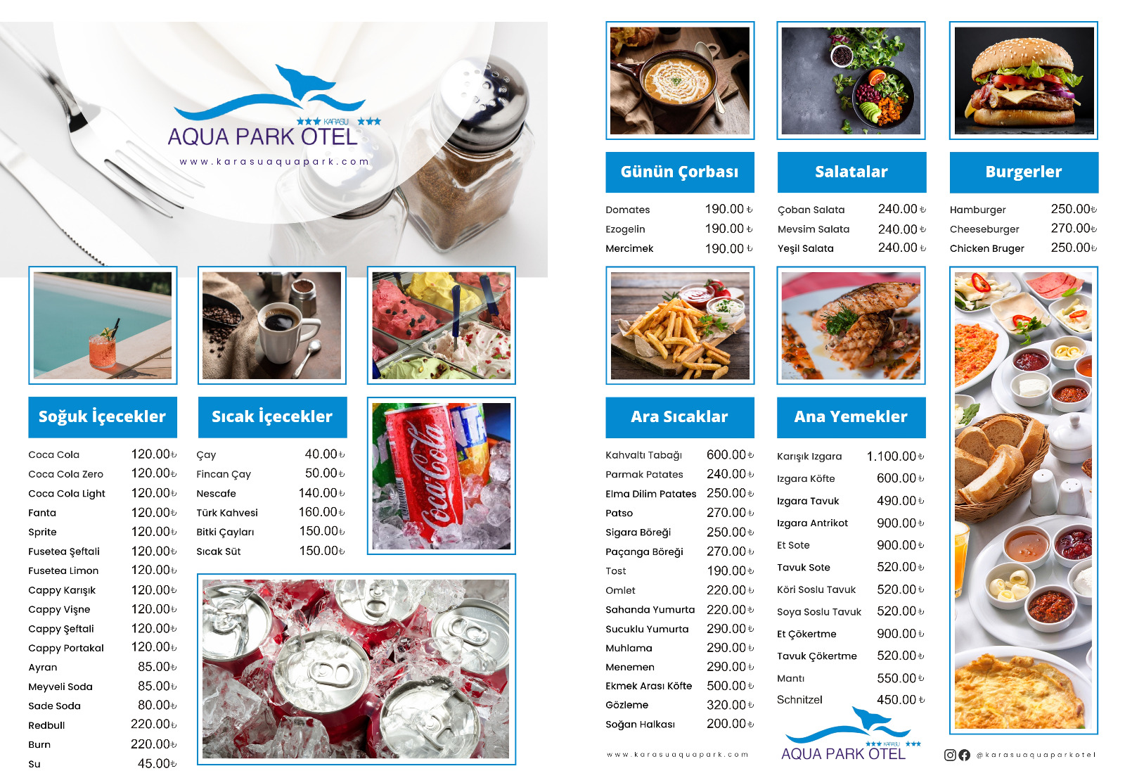 Karasu Aquapark Yemek Menüsü